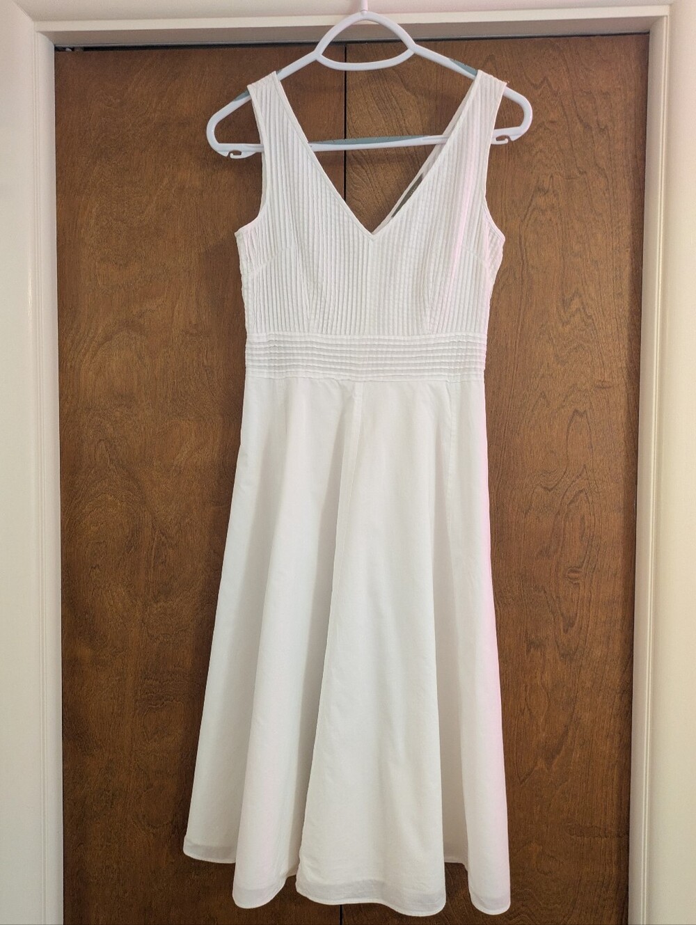 Vintage! J. Crew White Cotton Pintuck Dress (2004)